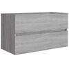 vidaXL 2 Piece Bathroom Furniture Set Grey Sonoma Engineered Wood