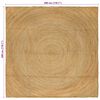 vidaXL Area Rugs Square Brown 300 x 300 cm Jute