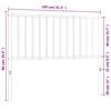 vidaXL Metal Replace Headboard White 100 cm