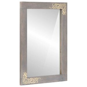 vidaXL Bathroom Mirror with Mirror Grey 70 x 50 x 2.5 cm