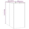 vidaXL Planter White 40x80x80 cm Steel