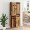 vidaXL Highboard Old Wood 69.5 x 34 x 180 cm Engineered Wood