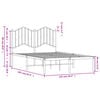 vidaXL Metal Bed Frame without Mattress with Headboard Black 120x200cm