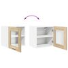 vidaXL Hanging Cabinet with Storage 2 pcs Sonoma Oak 40 x 31 x 40 cm