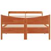 vidaXL Bed Frame with Headboard Wax Brown 120x200 cm Solid Wood Pine