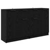 vidaXL Sideboards 2 pcs Black Oak 60 x 30 x 70 cm Engineered Wood
