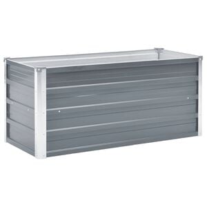 vidaXL Raised Bed | Grey | Galvanised steel | 100x40x45 cm | Raised Bed