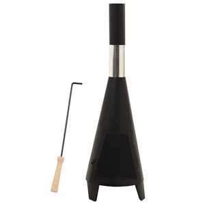 vidaXL Garden Stove with Poker 38x38x122 cm Steel
