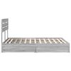 vidaXL Storage Bed Grey Sonoma 140 x 200 cm Engineered Wood