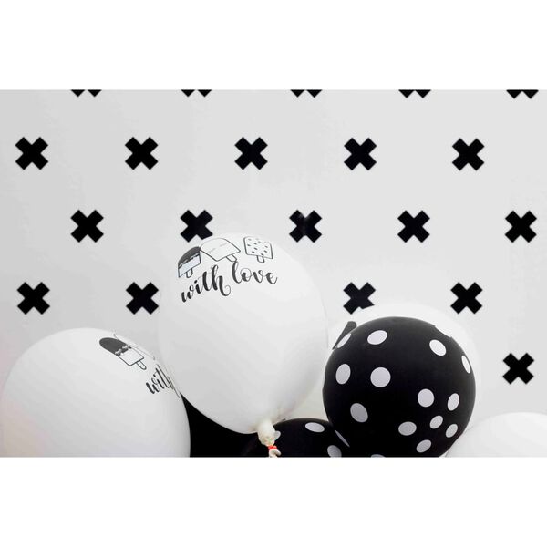 Noordwand Wallpaper Fabulous World Cross White and Black