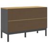 vidaXL Chest of Drawers FLORO Grey Solid Wood Pine
