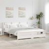 vidaXL Bed Frame with Headboard White 180 x 200 cm Engineered Wood