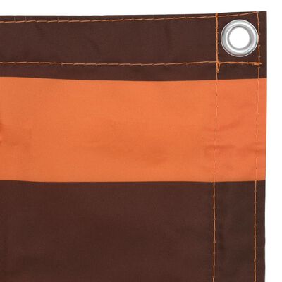 vidaXL Balcony Screen Orange and Brown 90x400 cm Oxford Fabric