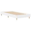 vidaXL Bed Frame No Mattress White 75x190 cm Small Single Engineered Wood
