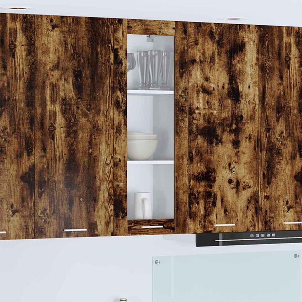 vidaXL Hanging Cabinet Smoked Oak 40 x 31 x 100 cm Engineered Wood