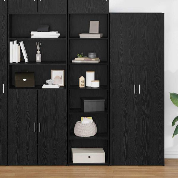 vidaXL Cabinet Black Oak 50 x 41 x 185 cm Engineered Wood