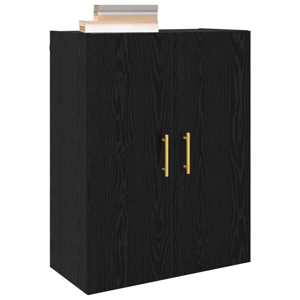 vidaXL Wall-Mounted Cabinet 2 pcs Black Oak 69.5 x 34 x 90 cm