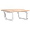 vidaXL Basin Shelf Wall Mounted Steel and Solid Wood Oak