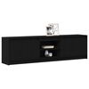 vidaXL TV Units 2 pcs Black 180 x 34 x 50 cm Engineered wood