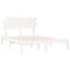 vidaXL Bed Frame without Mattress White 140x200 cm Solid Wood