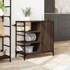 vidaXL Kitchen Trolley Brown Oak 87.5x38.5x84.5 cm Engineered Wood