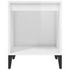 vidaXL Bedside Cabinets 2 pcs High Gloss White 40x35x50 cm