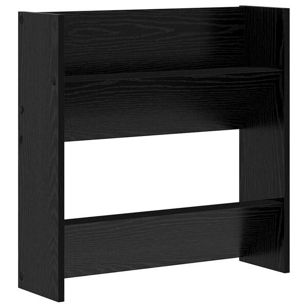 vidaXL Shoe Cabinet Black Oak 60 x 18 x 60 cm Engineered Wood