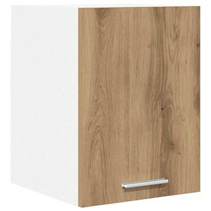 vidaXL Hanging Cabinet with Door Artisan Oak and White 30 x 31 x 40 cm