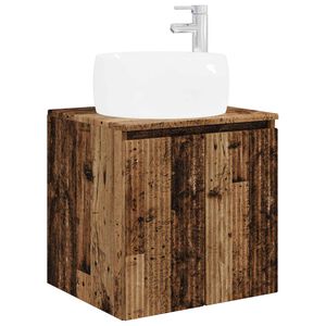vidaXL Wall-Mounted Sink Vanity Old Wood 49.5 x 44.5 x 66 cm