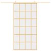 vidaXL Sliding Door Gold 102.5x205 cm Clear ESG Glass and Aluminium