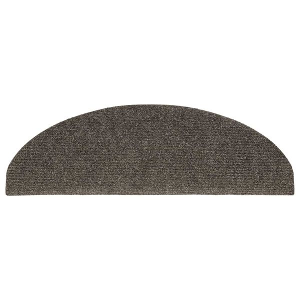 vidaXL Stair Mats Self-adhesive 30 pcs 65x21x4 cm Anthracite Half Round Large