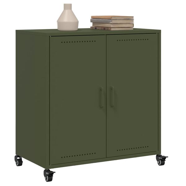 vidaXL Sideboard Olive Green 68x39x72 cm Steel