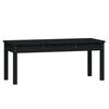 vidaXL Garden Bench Black 109x44x45 cm Solid Wood Pine