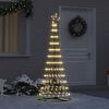 vidaXL LED Christmas Tree Warm White 71 x 71 x 184.5 cm Metal