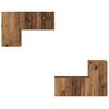 vidaXL TV Cabinet Set Wall-mounted 4 pcs Old Wood Engineered Wood