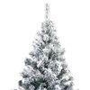 vidaXL Artificial Christmas Tree with 300 LEDs with Stand White 180 cm