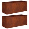 vidaXL Garden Planter 2 pcs Rusty 80 x 40 x 40 cm Weathering Steel