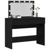 vidaXL Dressing Table Black Oak 100 x 40 x 120 cm Engineered Wood