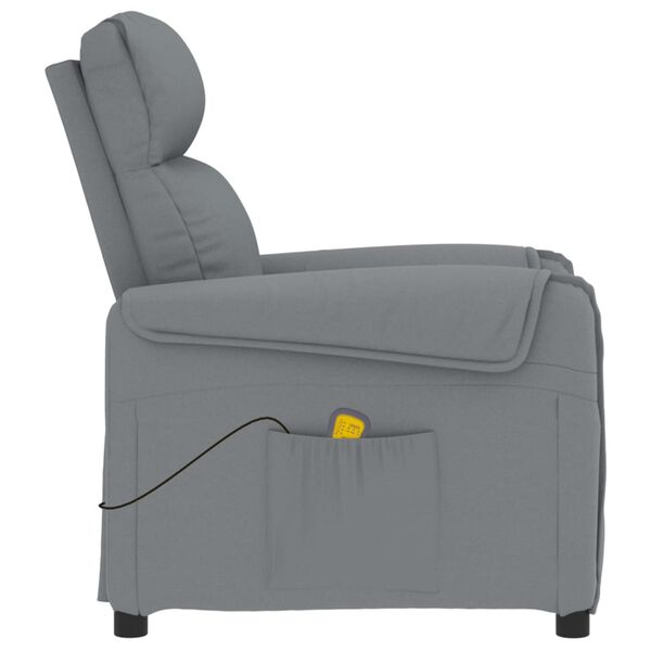 vidaXL Massage Chair Light Grey Fabric