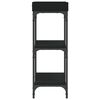 vidaXL Console Table with Shelves Black 75x30x80 cm