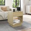 vidaXL Coffee Table with Infinity LED Sonoma Oak 40x40x50 cm