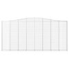 vidaXL Arched Gabion Baskets 10 pcs 400x30x180/200 cm Galvanised Iron