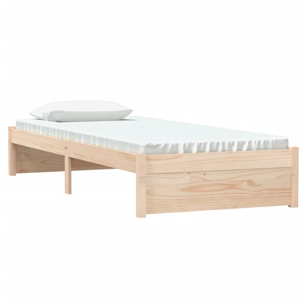vidaXL Bed Frame without Mattress Solid Wood 75x190 cm Small Single Small Single