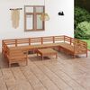 vidaXL 10 Piece Garden Lounge Set Honey Brown Solid Wood Pine