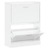 vidaXL Shoe Cabinet High Gloss White 63x24x81 cm Engineered Wood