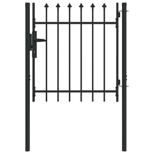 vidaXL Fence Gate Grey 100 x 100 cm Powder coated steel