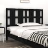 vidaXL Bed Headboard Black 140.5x4x100 cm Solid Wood Pine
