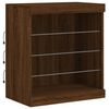 vidaXL Sideboard with LED Lights Brown Oak 60.5x37x67 cm