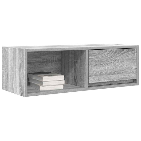 vidaXL TV Cabinet Grey Sonoma 80x31x25.5 cm Engineered Wood