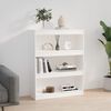 vidaXL Book Cabinet/Room Divider White 80x30x103.5 cm Solid Wood Pine
